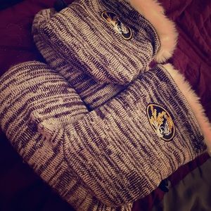 Cozy and warm Mizzou slipper booties